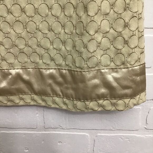 SANDRA Angelozzi designer 50% wool skirt tweed embroidered butter yellow size 32 - Picture 4 of 14